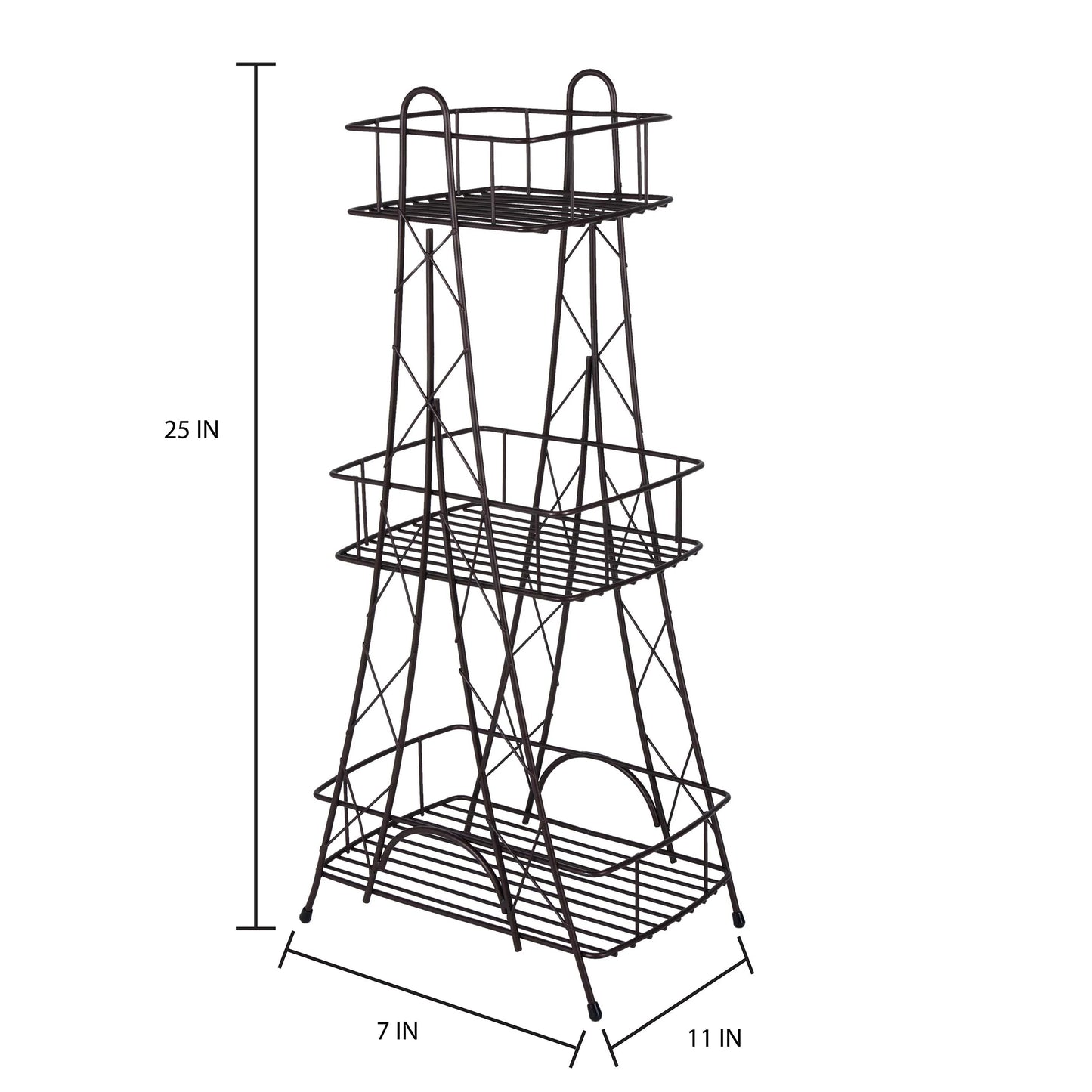 Tower, 24.8" Paris 3 Tower 7"x 11"x Spa Lumieres H ELLE Collection Des Ville Eiffel Tier