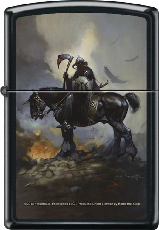 Zippo Black Dealer Matte - - Lighter Death Frazetta