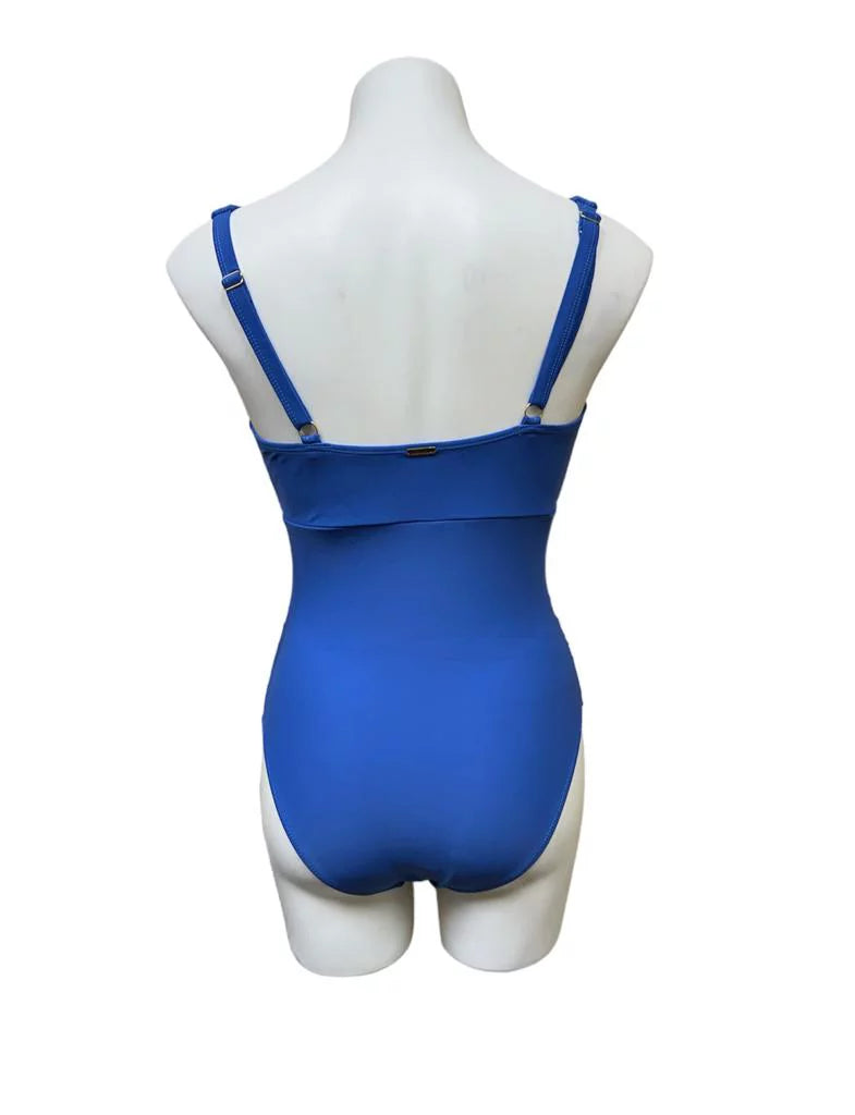 Tie Piece Nicole Miller Small US Center Sweetheart BLUE One Swimsuit, YONDER