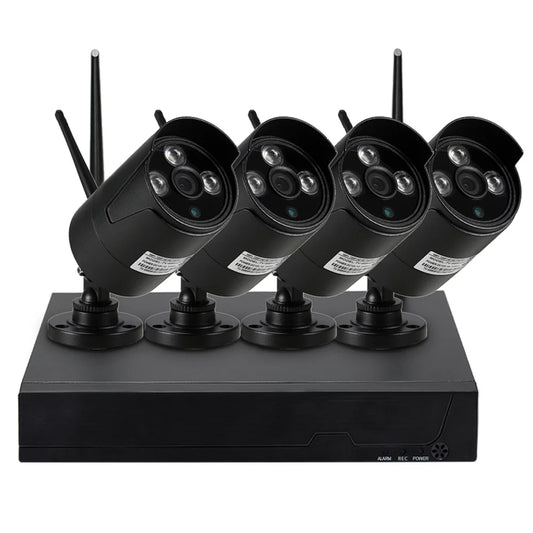 with Phone Control NVR P2P Detection Outdoor Vision System 4pcs Waterproof for Night HD WiFi IR-CUT Support Motion IP Kit WiFi 1.0MP Camera CCTV Wireless 1080P 4CH