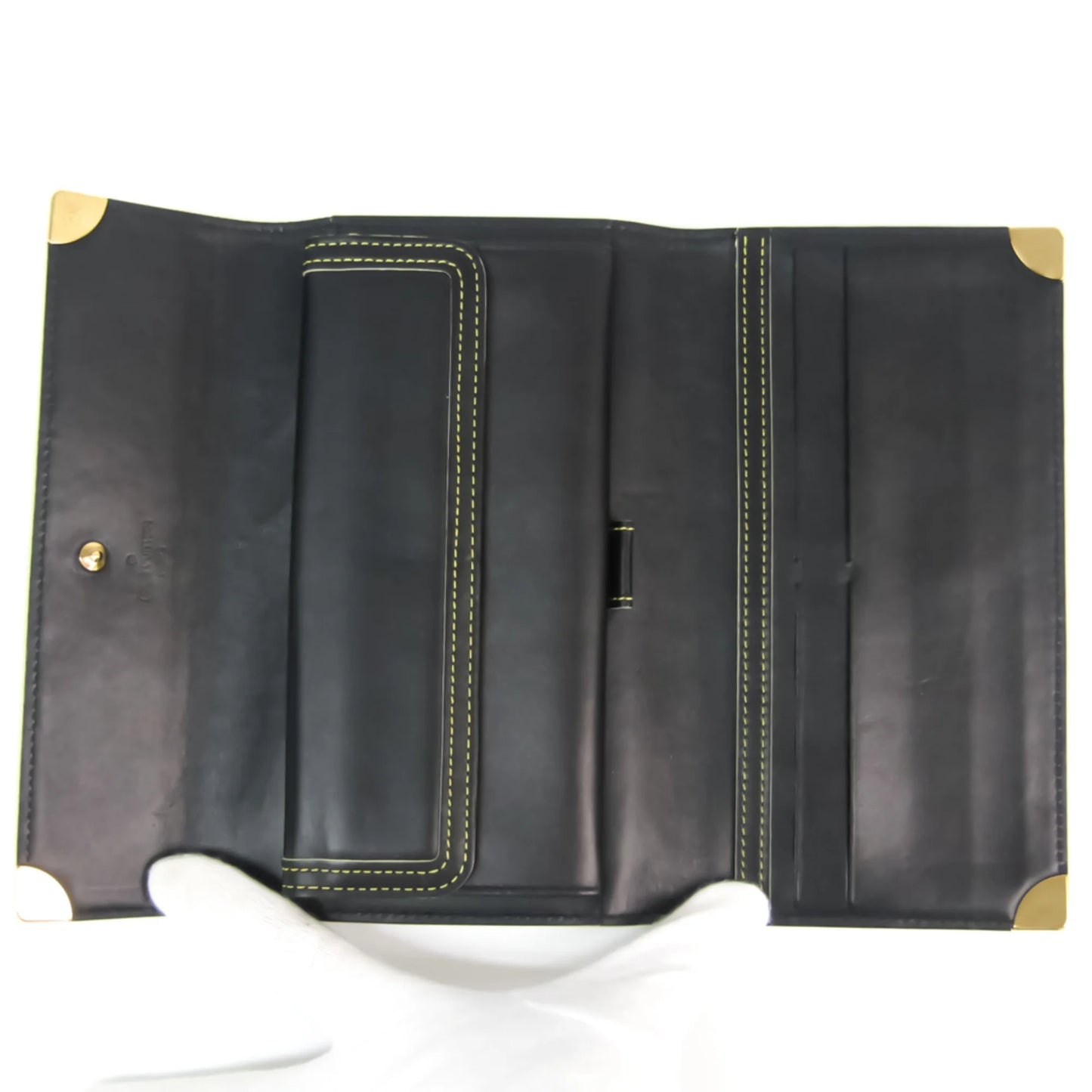 Wallet (Good) M91836 Long Tresor Suhali (bi-fold) Leather Porte Pre-Owned Noir Suhali Women's International Vuitton Louis