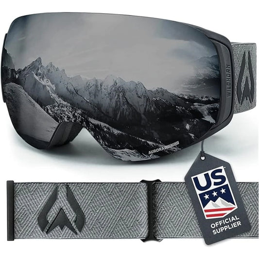 Women Wildhorn - Pre-Owned Stealth/Jet Black, Roca Ski New) (Used Goggle, Like