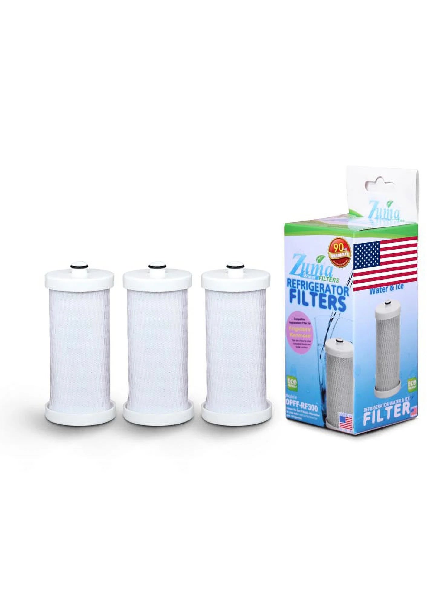 with Ice Pack RF-100 Made Brand , Filter - Water ZUMA 3 U.S.A. and OPFF-RF300 in - # , Frigidaire® , Compatible Model