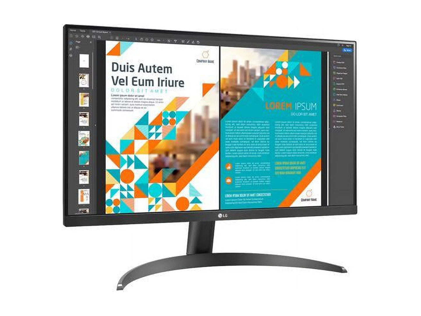 1440 75Hz 2K 24" QHD FreeSync 2560 HDMI IPS AMD LG DisplayPort Monitor Tilt 24QP500-B VESA x HDR10