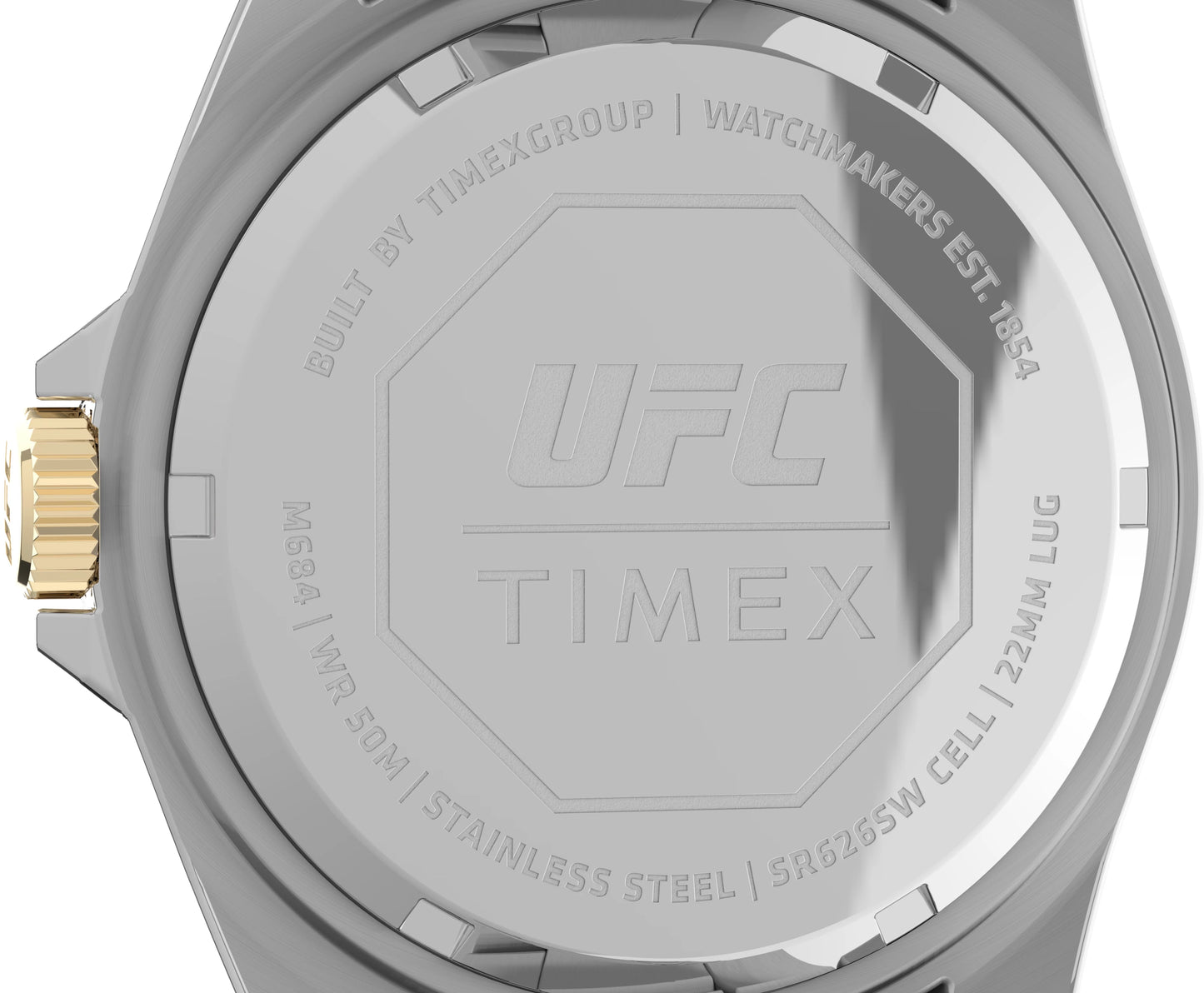 Timex Men's - Two-Tone Dial Case 42mm Watch Debut Blue Silver-Tone UFC Strap