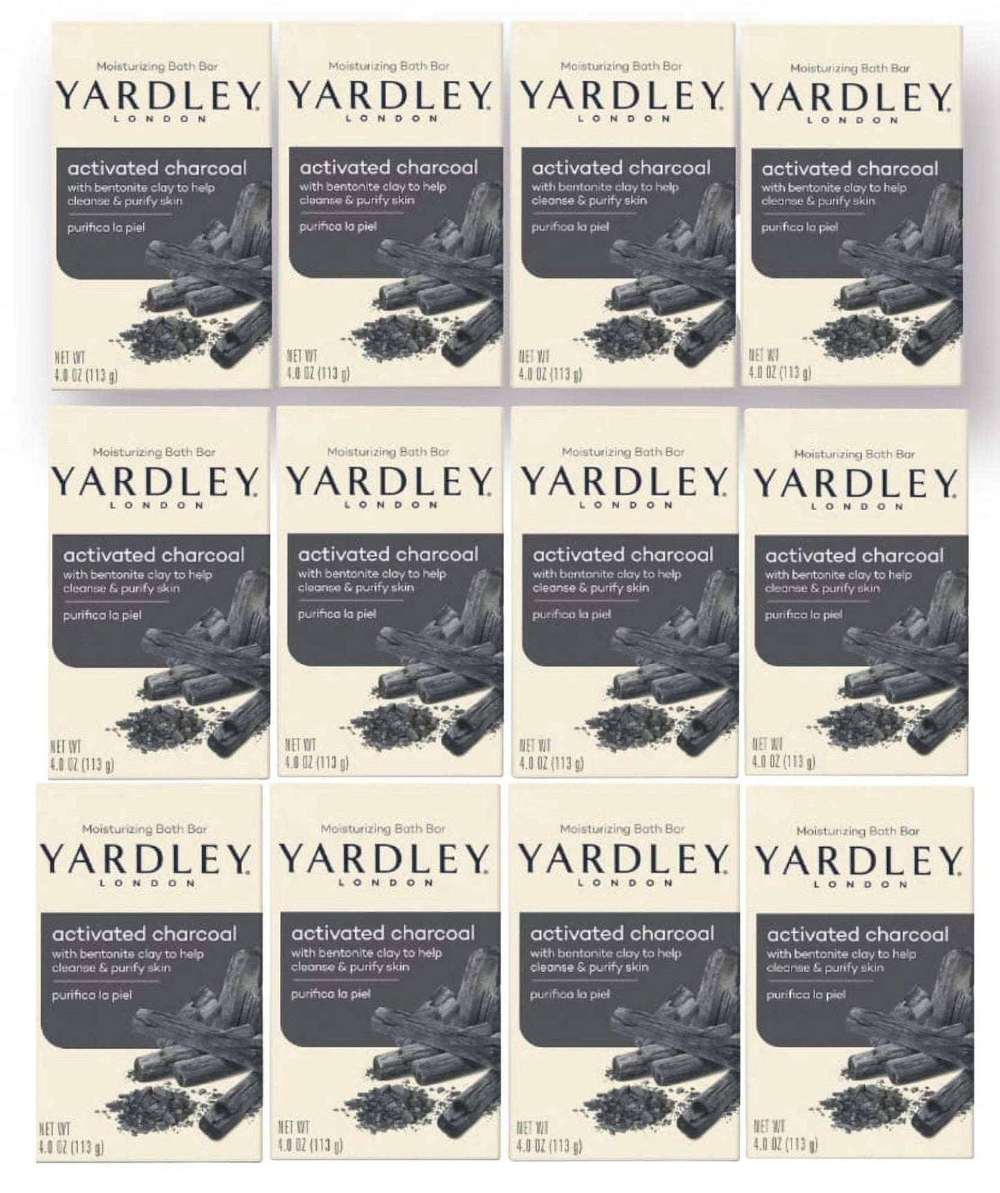 Soap Pack) Yardley (12 London Activated - of Charcoal - Bar