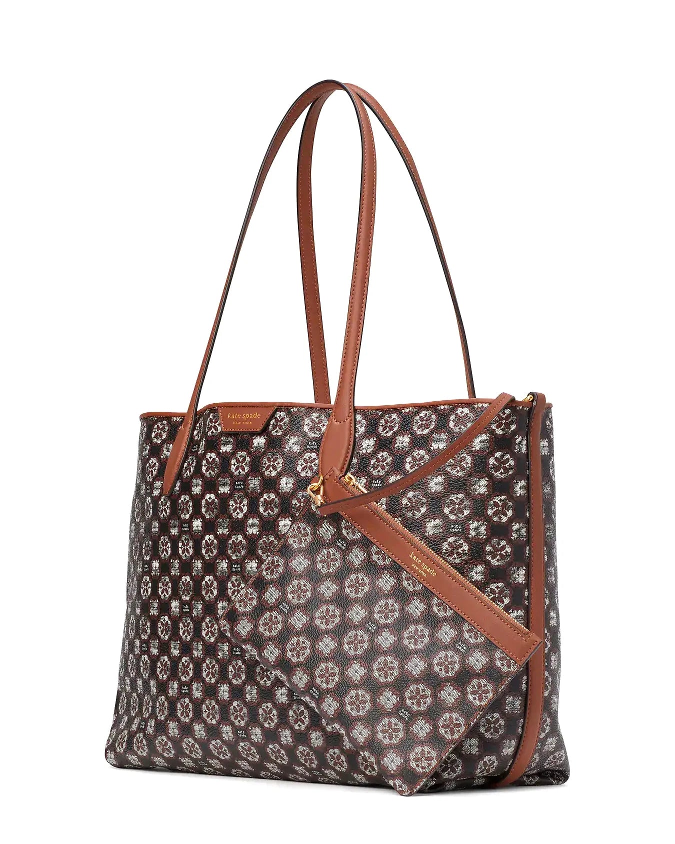 Sutton Medium Flower Spade Tote Monogram