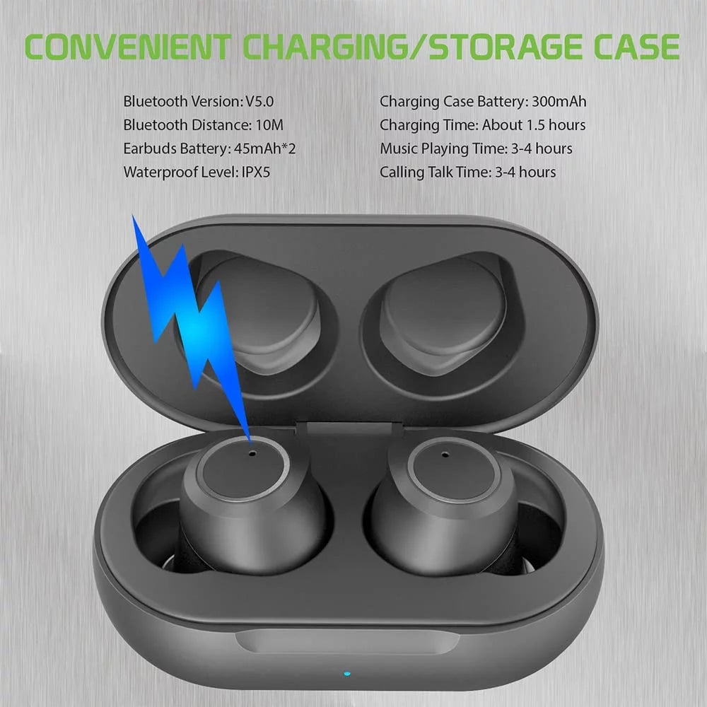 10/Plus/Lite/+/5G/Note10 for Samsung Charging Wireless V5.2 In Bluetooth Black) with Earbuds (V5.2 Galaxy Headphones. Case Ear Compatible Note with