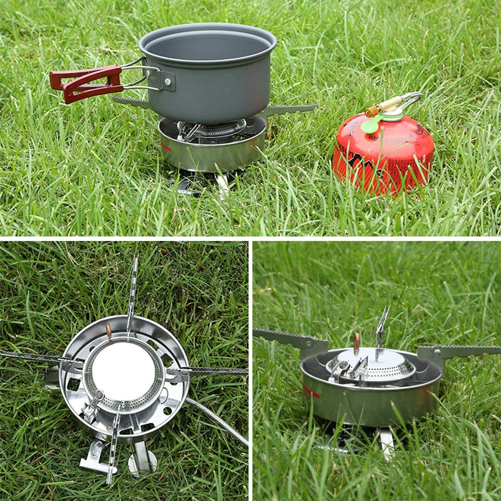 Stainless Gas Outdoor Cooker Big Split-Type Butane Power Picnic Steel Camping Portable BRS-10