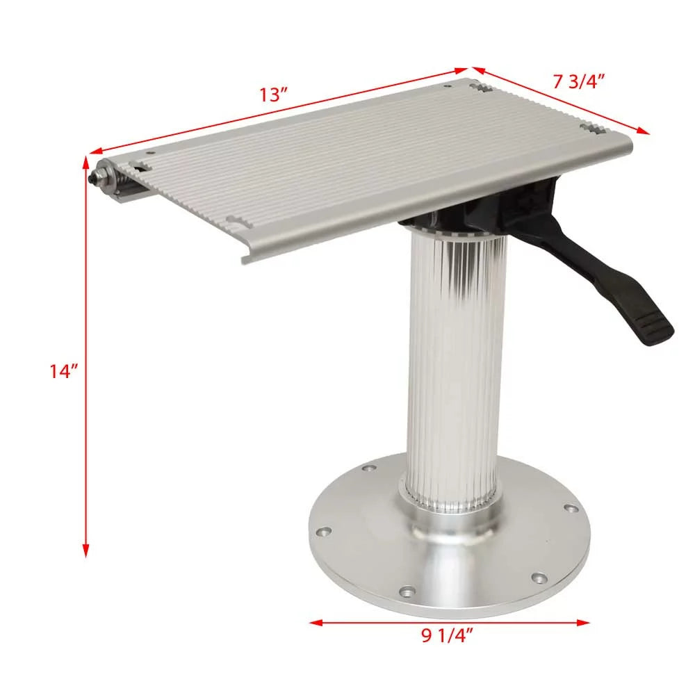 Swivel Aluminum | Inch Garelick 14 Polished Pedestal Slide Boat Seat