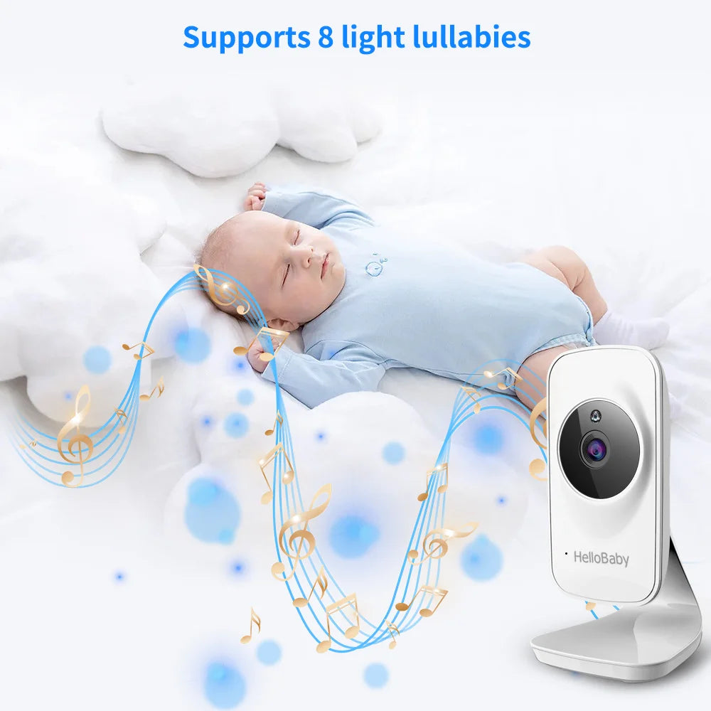 VOX LCD Lullaby, 5" Baby Mode Monitor Camera, Color with Night Monitor Audio, Vision, and Display, Audio Two Way Screen, Video and HelloBaby inches Temperature 5 Infrared Camera