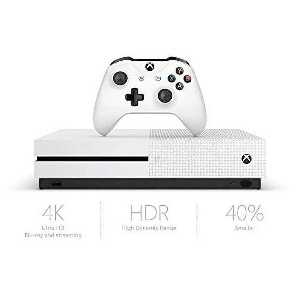 White Xbox Console S One Slim Restored Microsoft (Refurbished) 500GB