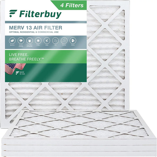 13 Air MERV Filters HVAC (4-Pack) 12x12x1 Filterbuy Furnace AC Pleated