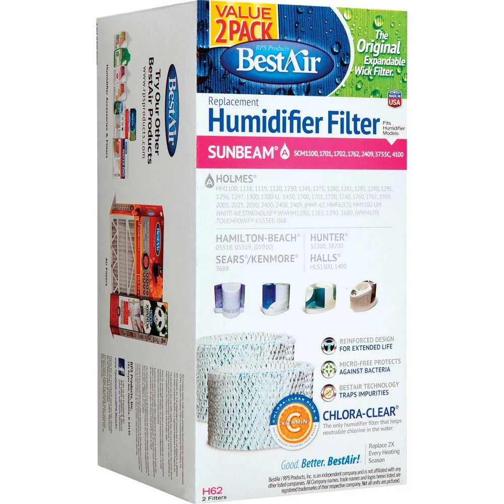 Table 1PACK (2-Pack) Wick Filter Humidifier Top BestAir