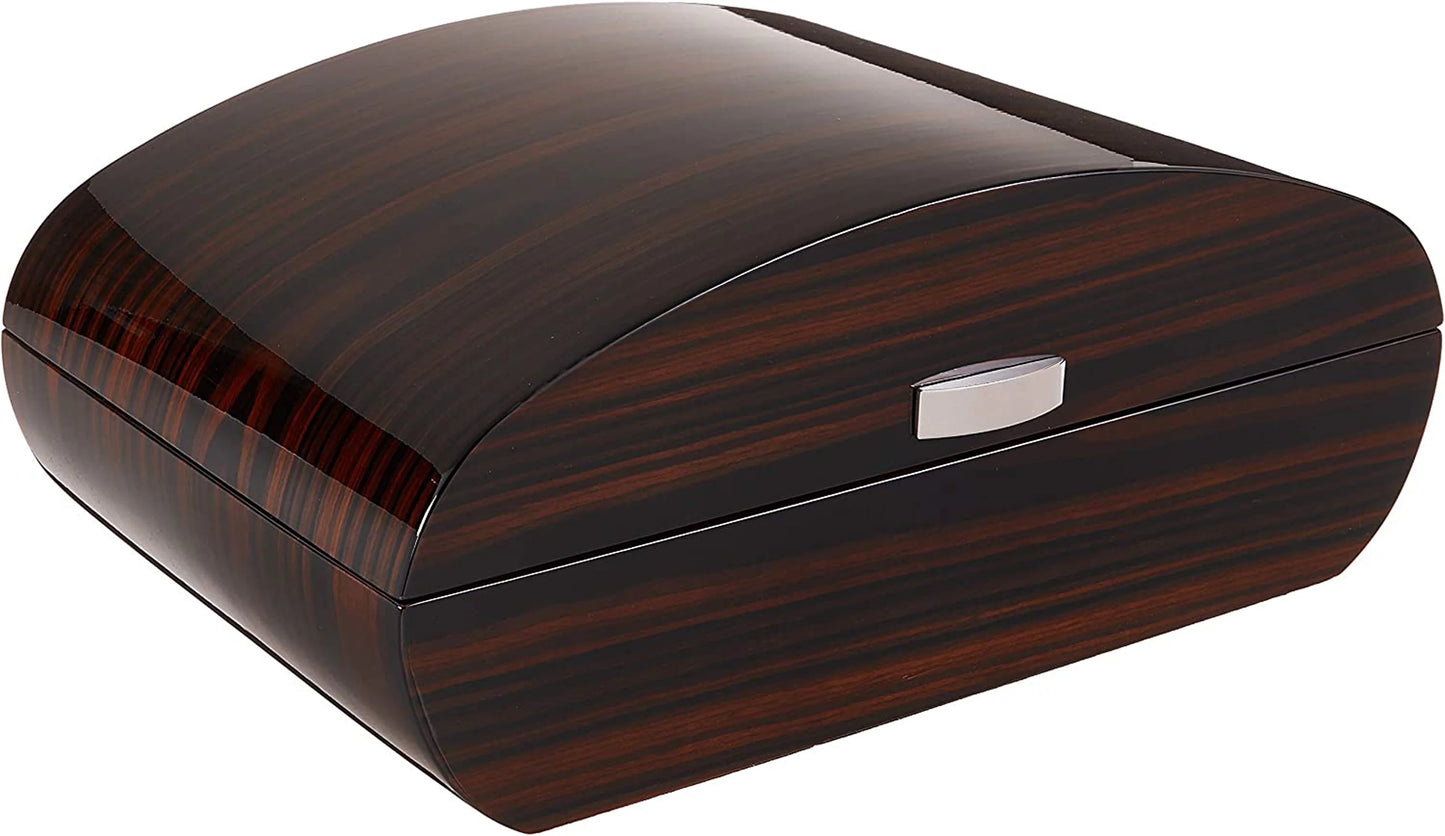 - Finish Humidor - Capacity: Ebony Lacquer 150 Shaped Cigar Arc Waldorf