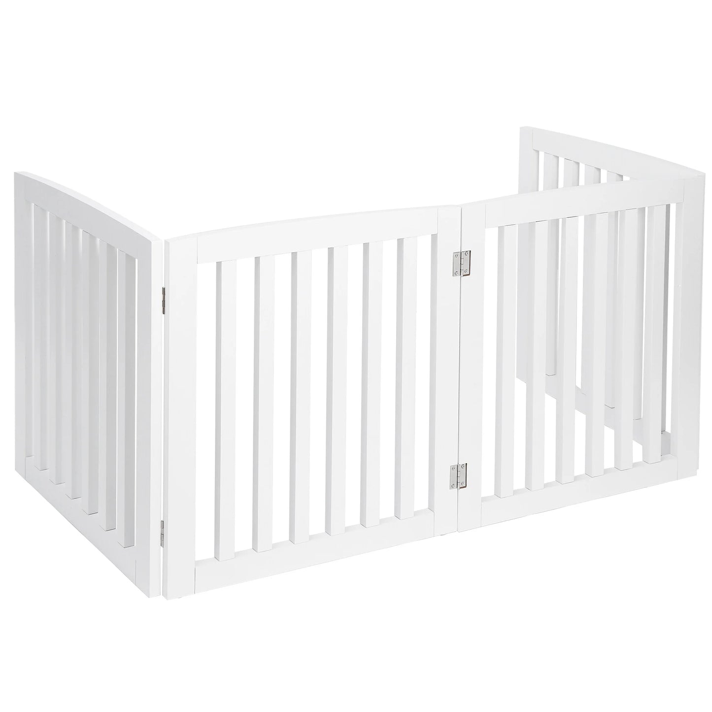 ZENY White Protectors, Dog Entryway Panels Frame 4 MDF 8 Gate Pet with Fence Foldable