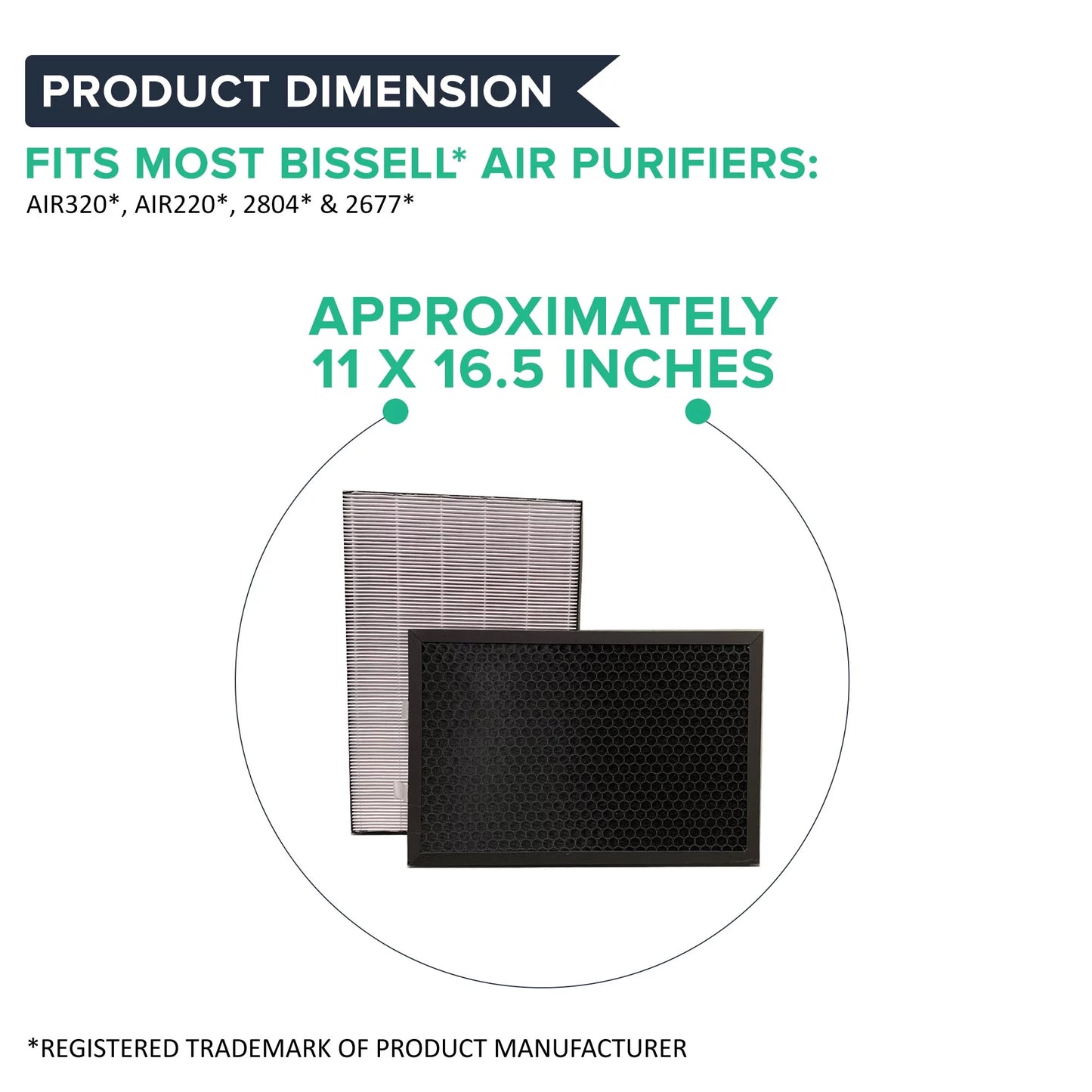 to Carbon 2768A & Set Part Filter Fit # 8 Replacement & to Made for Bissell & Think 2677, Compare Filter HEPA Air320 Crucial Activated 2804 Purifiers, PACK Air Style