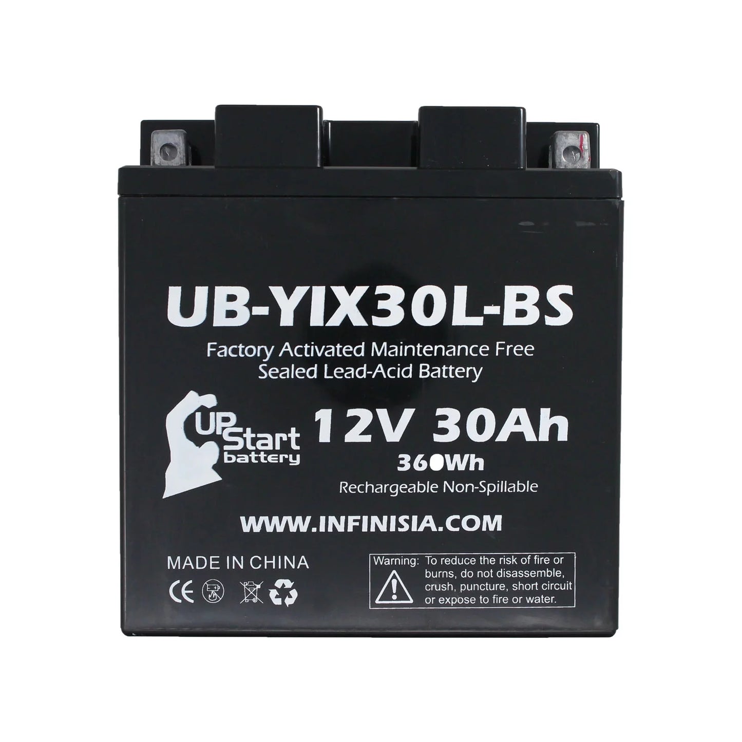 12V Replacement Polaris Ranger YIX30L-BS 2012 Polaris Polaris 2011 Polaris 30AH Battery V7, for 2010 Moto Ranger, with Compatible 2018 Rzr, Guzzi 2014 SLA Rzr, - Ranger, Ranger, Polaris 2015 Polaris