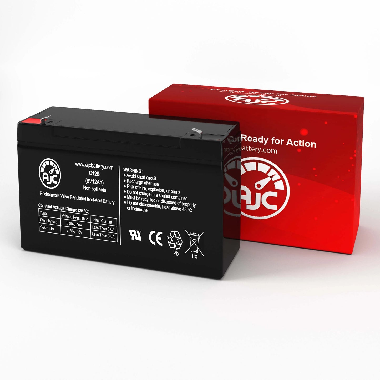 6V Emergency Brand an This Replacement AJC Is M300 12Ah Sonnenschein Light - Battery