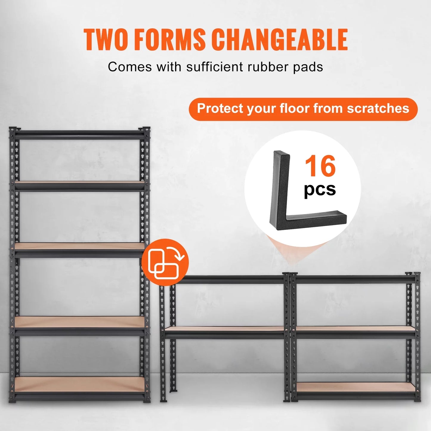 Storage x Shelving Steel Tier Adjustable 5 Heavy Load Garage Rack 2000 x Duty Unit, BENTISM 60"H lbs 12"D 30"W