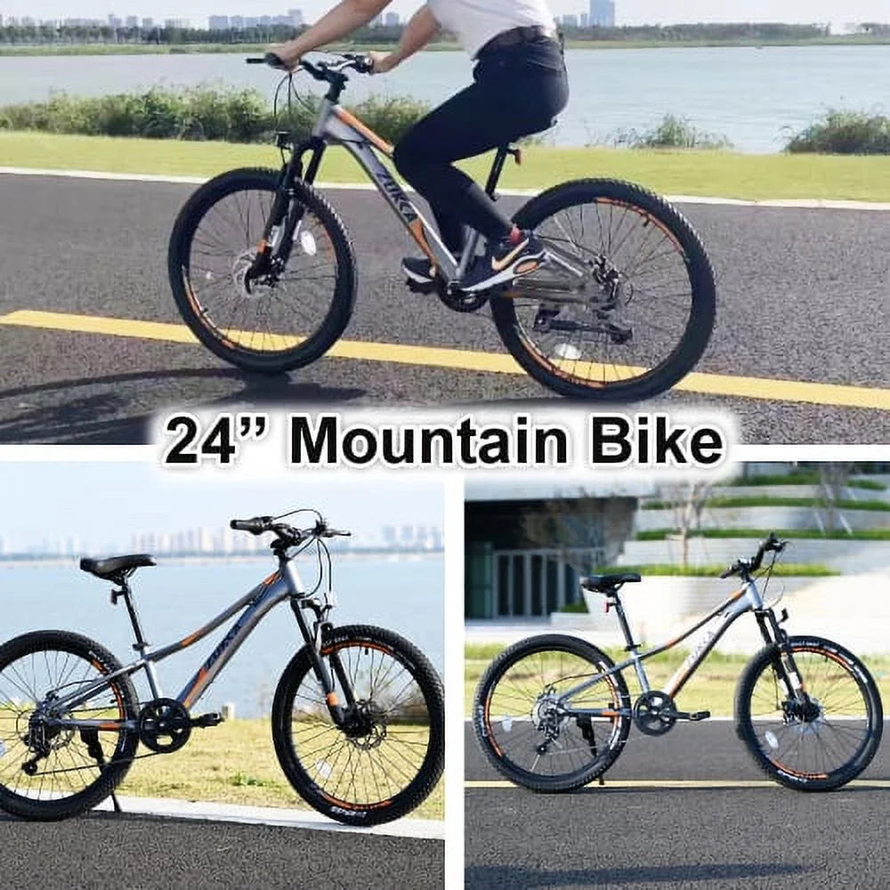 7-Speed Bike Mountain and shimano for bike 24 inch Boys Mountain Girls