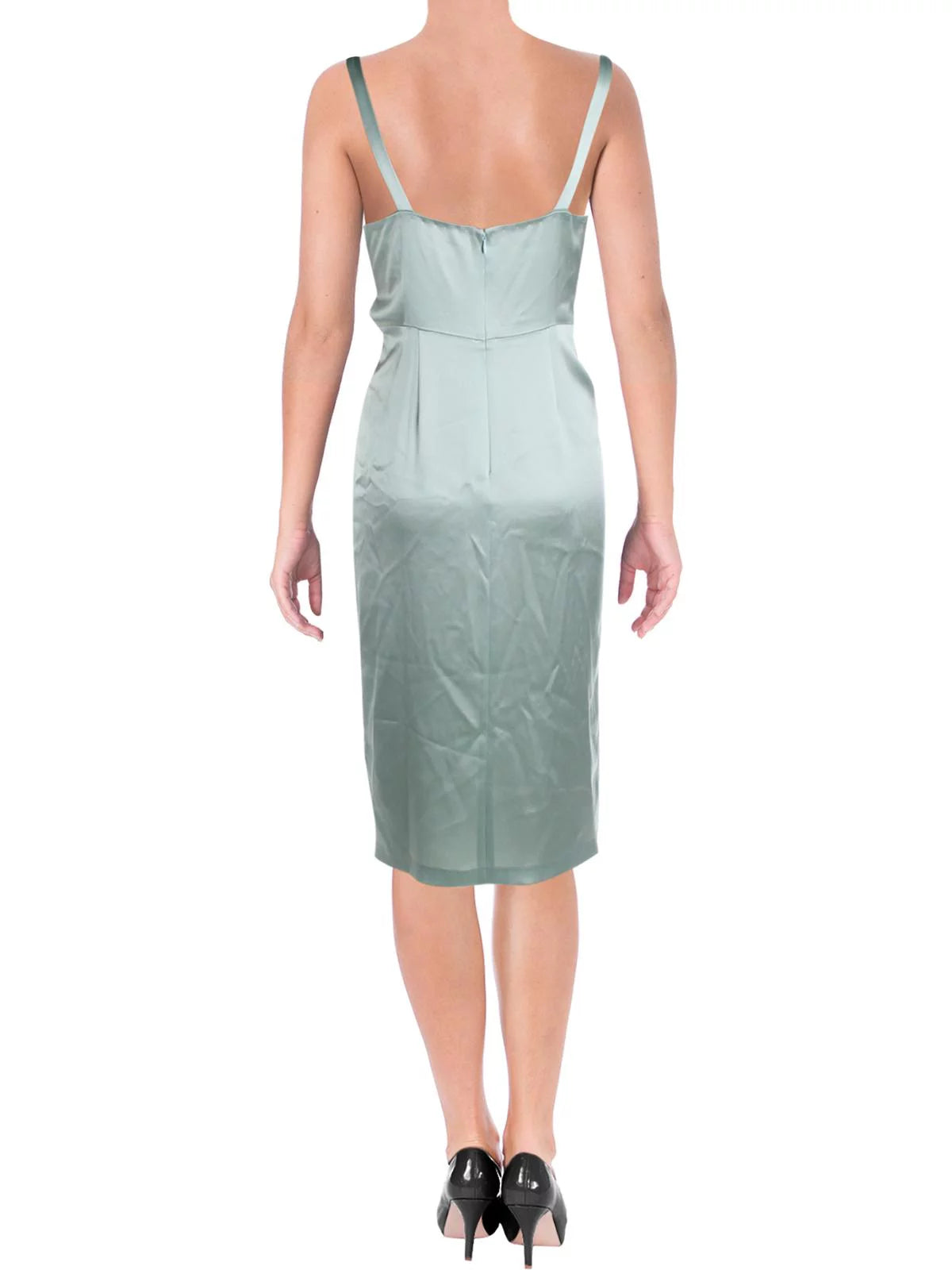 STUART JILL Sheath 8 Sleeveless The Knee Womens Above Size: Dress Evening Green