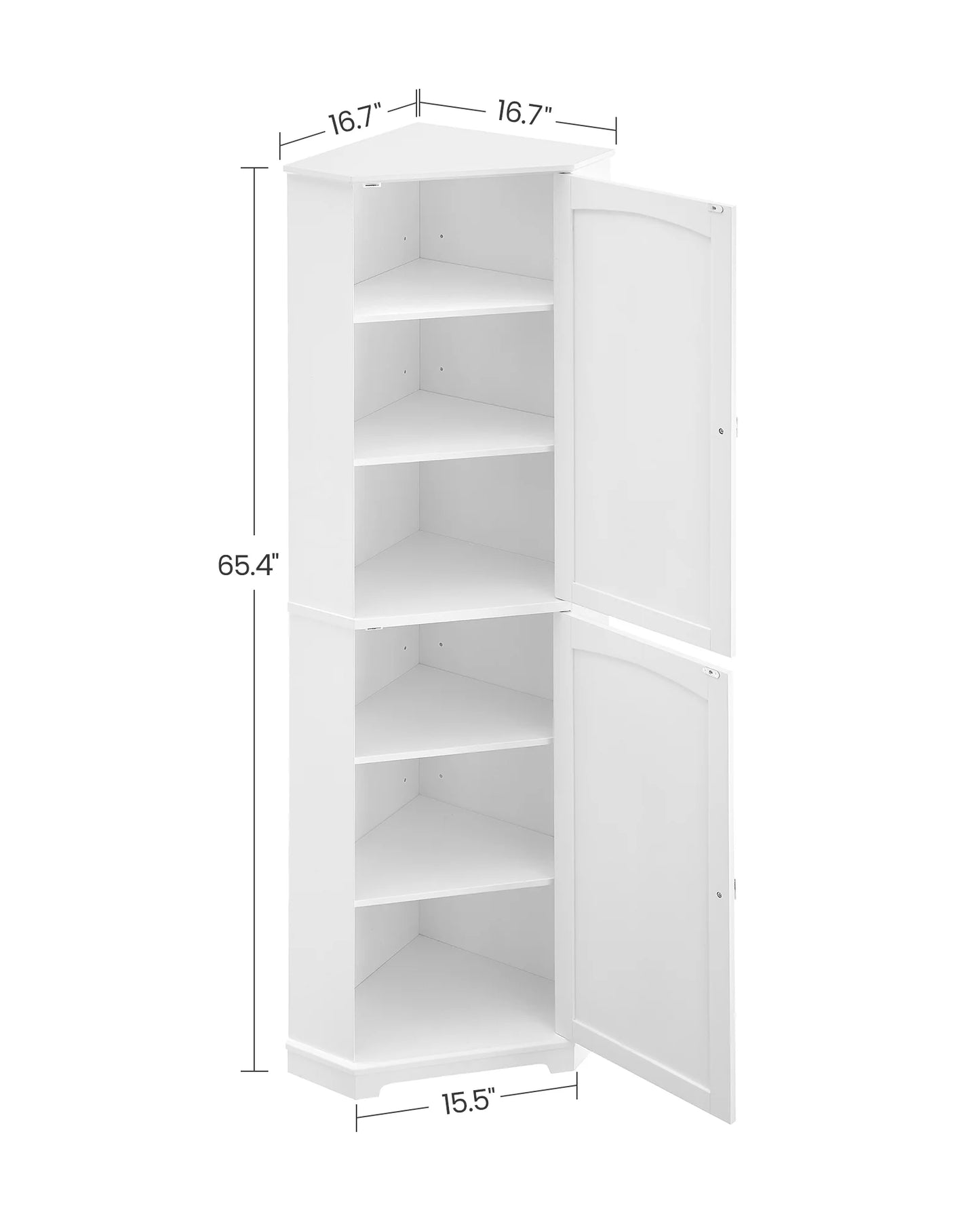 Tall Doors Shelves Cabinet Modern Storage Bathroom White Cabinet 2 4 Corner Farmhouse Design, with VASAGLE Floor Adjustable and Cabinet