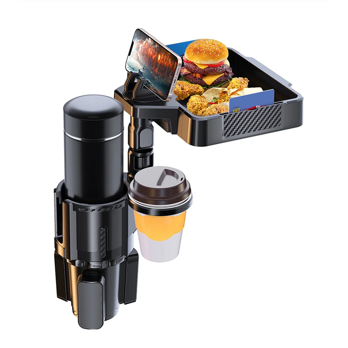 Snack Tray with 4IN1 Expander Drink Phone Cup Tray Anself Holder Car Adjustable Dual Holder