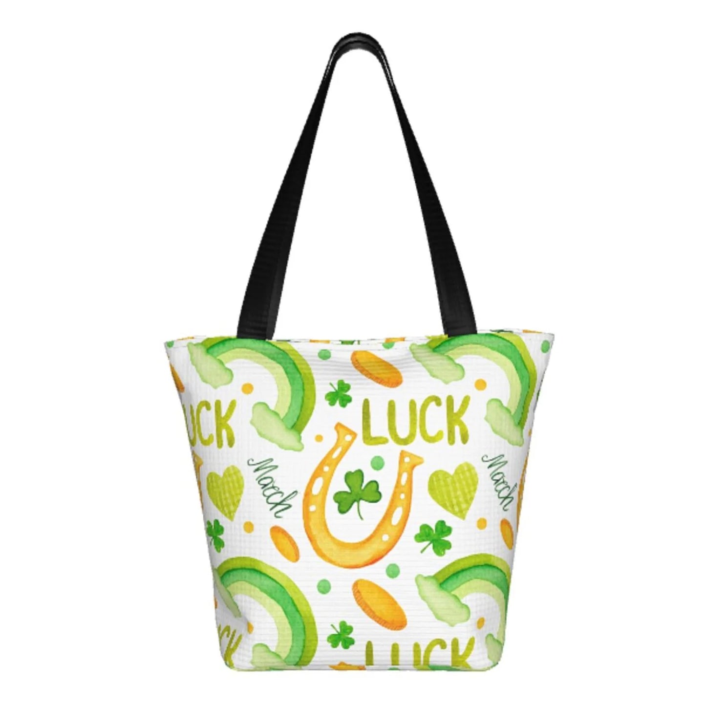 St Suitable Bag Patrick's with Handbag for Buying Stylish Bag, Groceries, Easygdp Fitness Office, Canvas Day1 Tote Shopping Shoulder Zip,