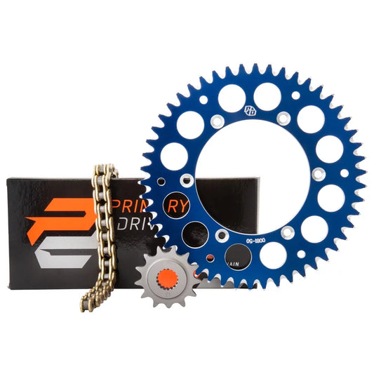 X-Ring Kit Sprocket Primary Alloy Chain Blue & Yamaha Blue Gold Drive 2020-2022 YZ125X Sprocket For Rear Rear