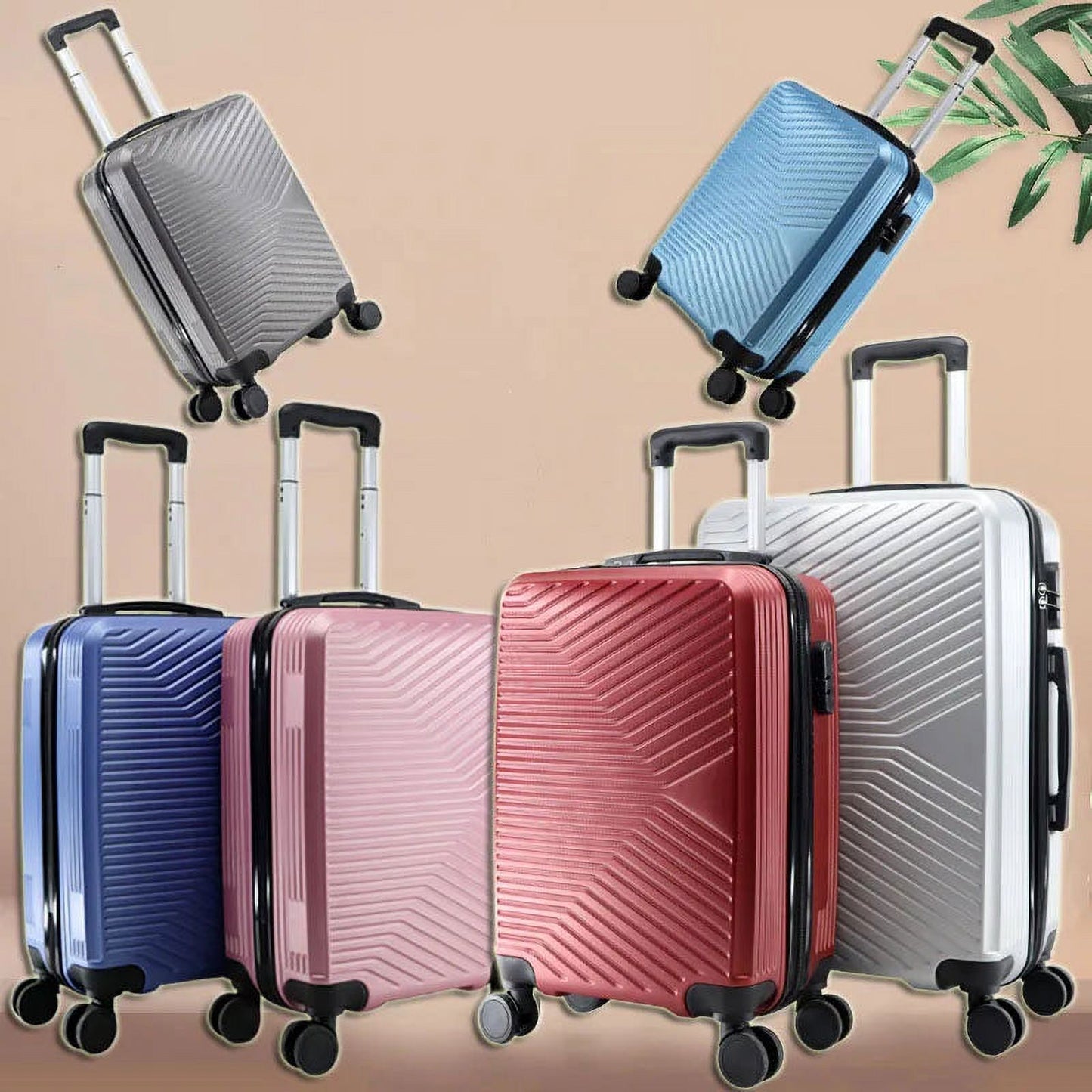 With 24 Trolley Cabin Zipper Inch Wheels 20" Carry-on Rolling Bag Luggage Free Case Suitcase Travel Shipping Valise Boarding