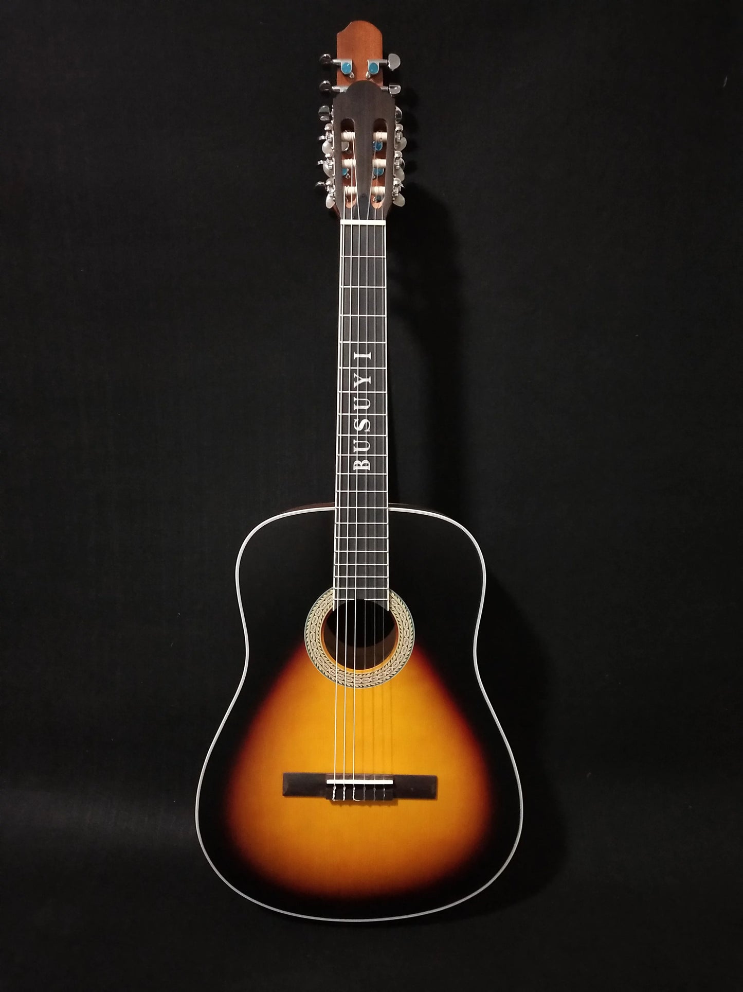 2021 12/6 Double Sunset Busuyi Guitar PT Sided Double Neck, Strings Acoustic