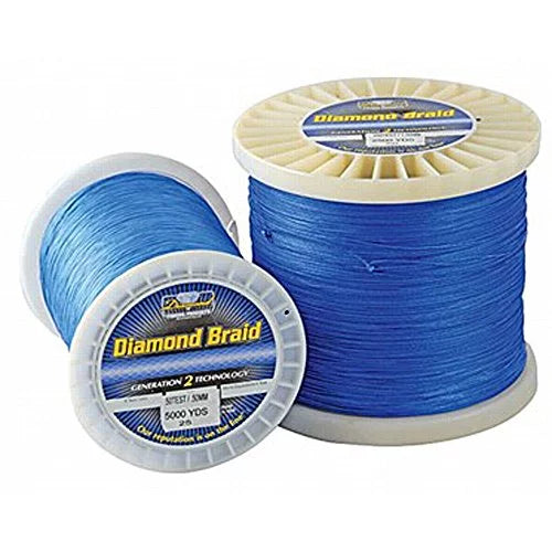 - - 10 - 300 lb. Diamond Momoi Spectra Braid - yd. Spool Solid Blue