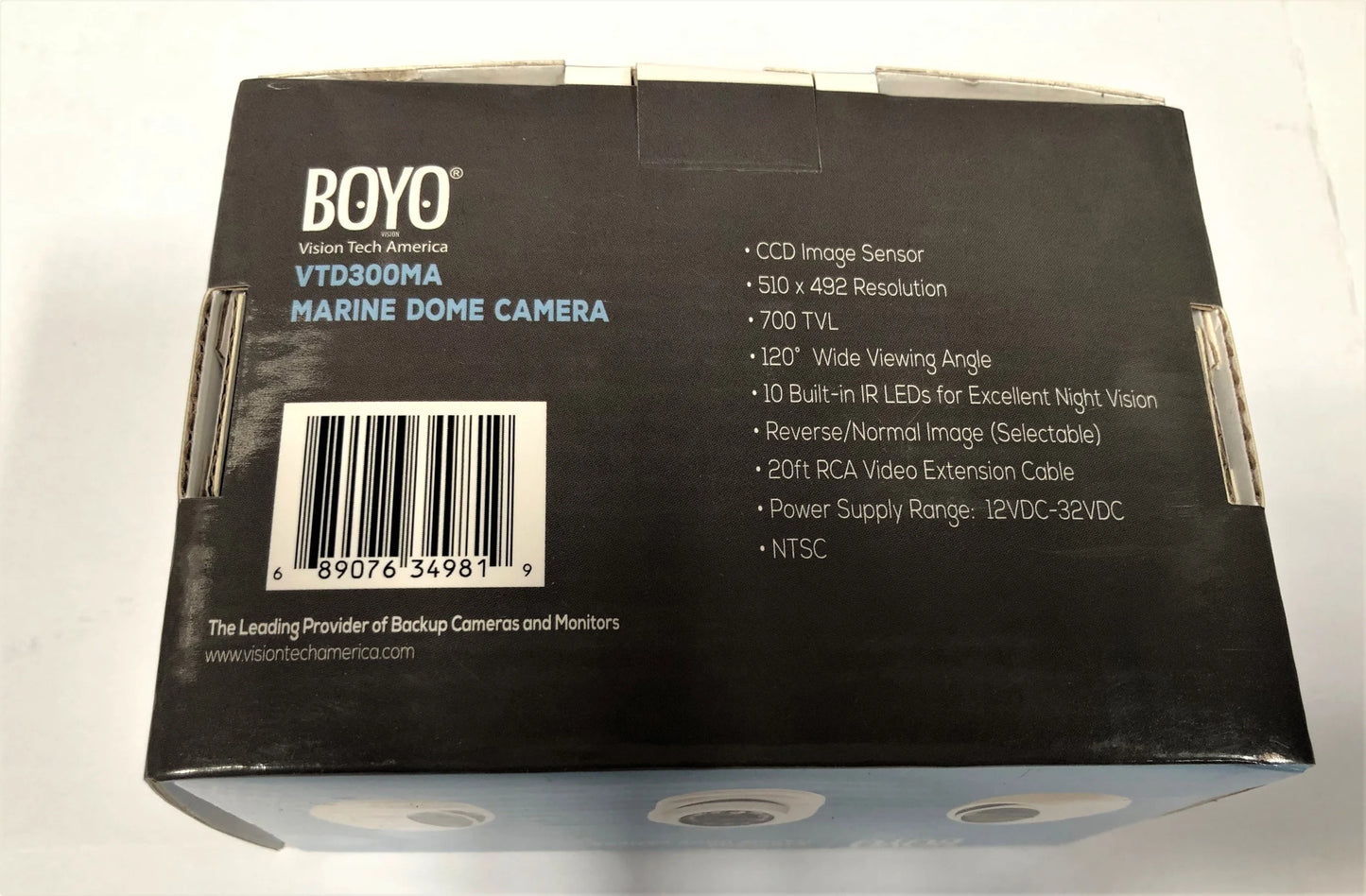 with Boyo Night Vision White Dome - Vision Marine & BOYVTD300MA Tech Camera