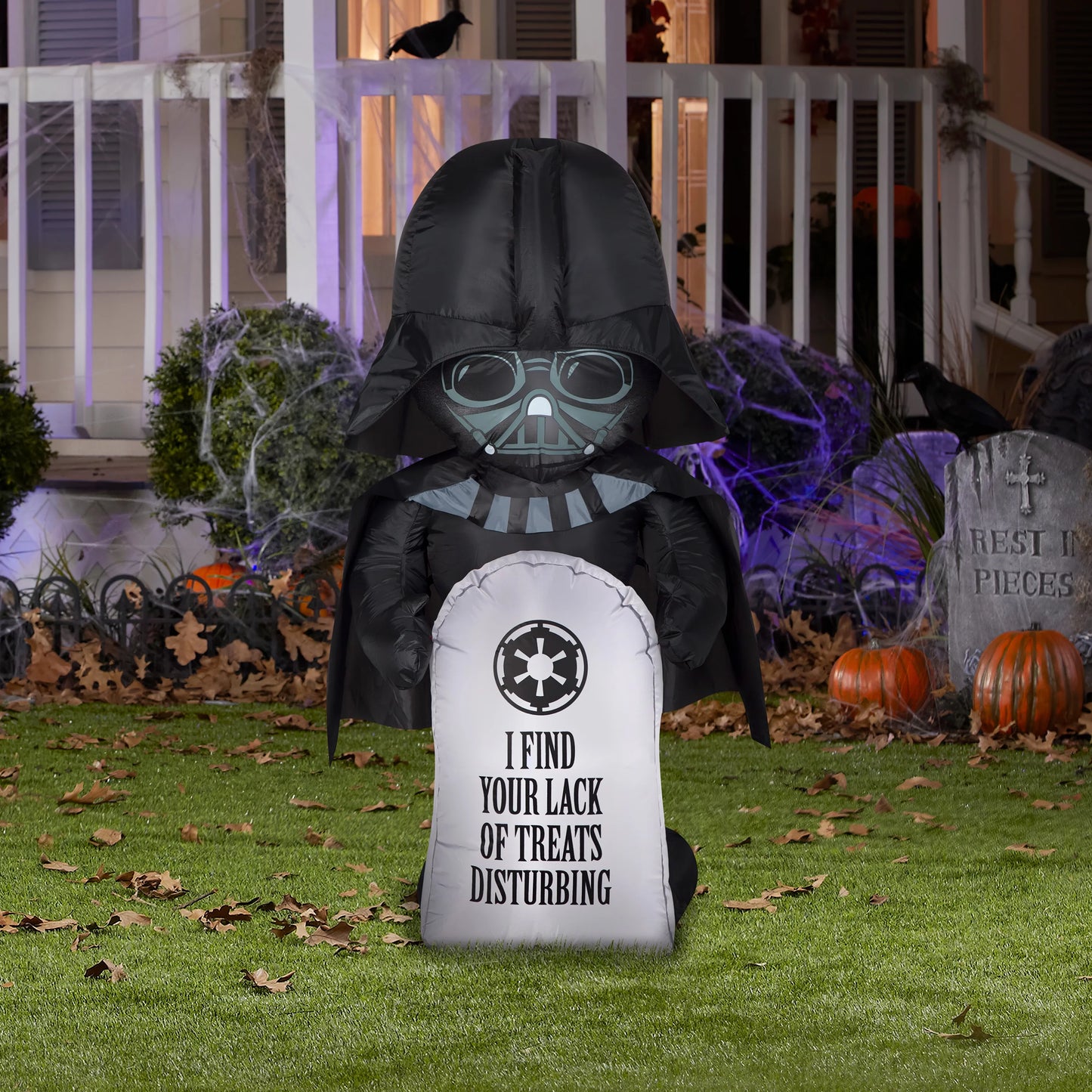 Airblown Airblown Tombstone Inflatable, Darth with 3.5' Yard Stylized Vader