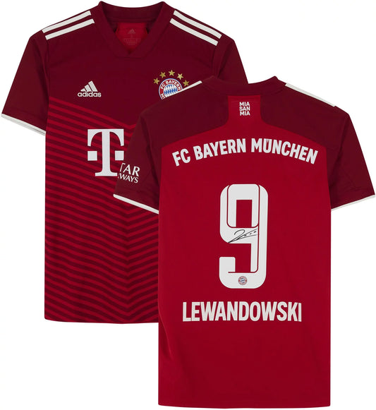 Adidas Fanatics Jersey - Bayern Red Munich Autographed Authentic Certified Robert -2022 Lewandowski 2021