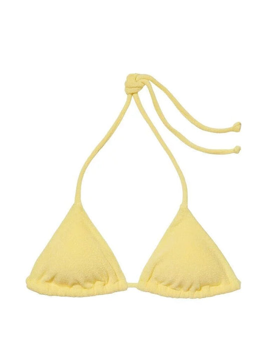 SWIM New X Triangle Ribbed Essential Top Yellow SECRET VICTORIA'S Swim Small Lemon