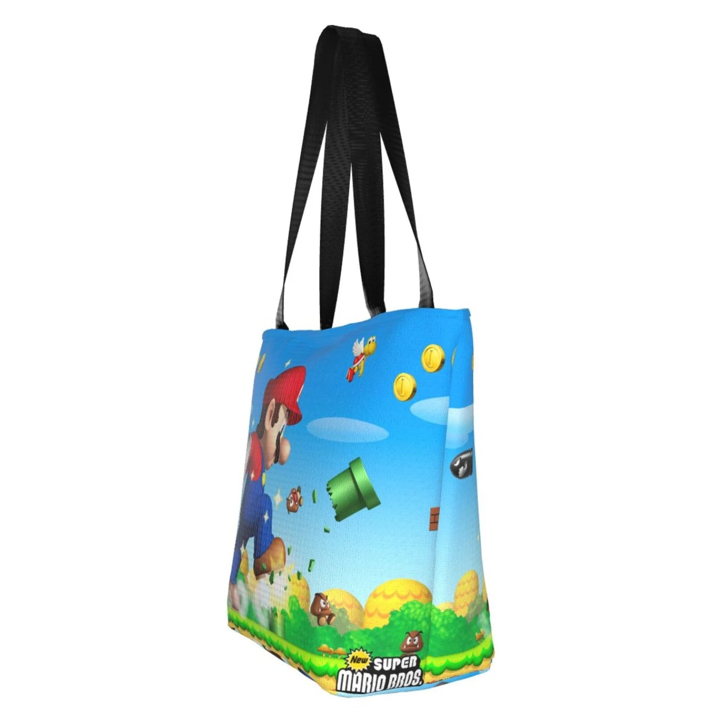 Super Handbag Mario Shoulder Women's Travel Capacity School Work Animated Large Bag Beach Shopping For Business Tote