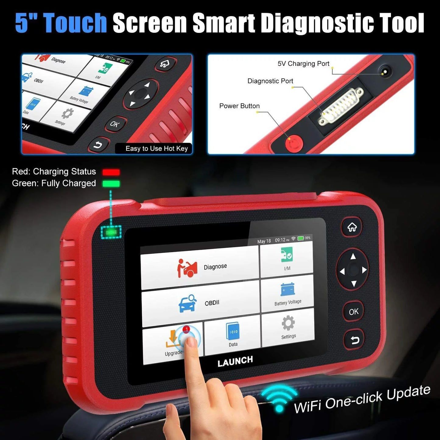 TOOLS Engine CRP123i Transmission SRS Reader LAUNCH ABS Diagnostic Scanner OBD2 Code