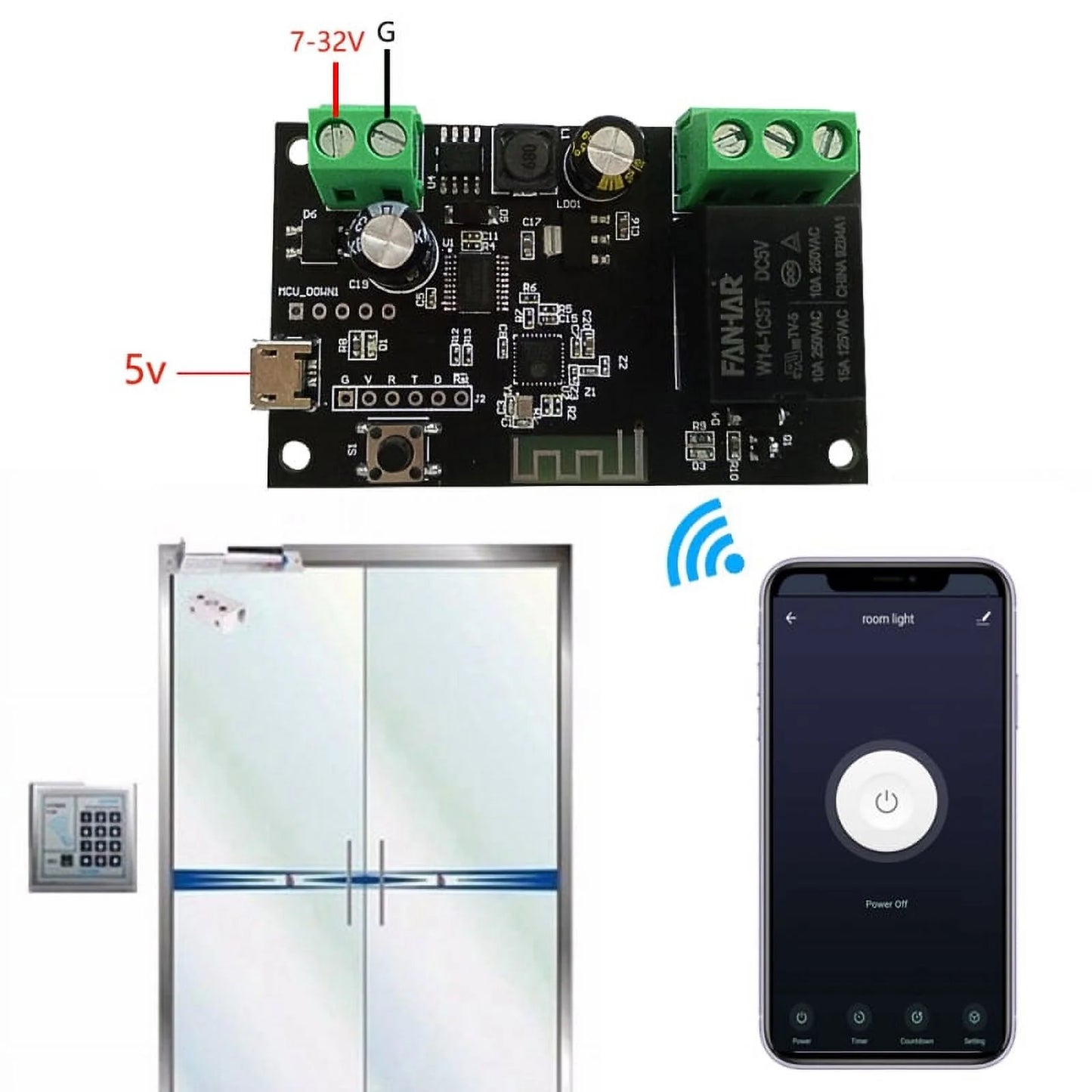 Alexa life Control with Work Timer Smart Relay DIY Home 12V Inching WiFi Smart Google Module APP Tuya Switch Self-Locking Remote