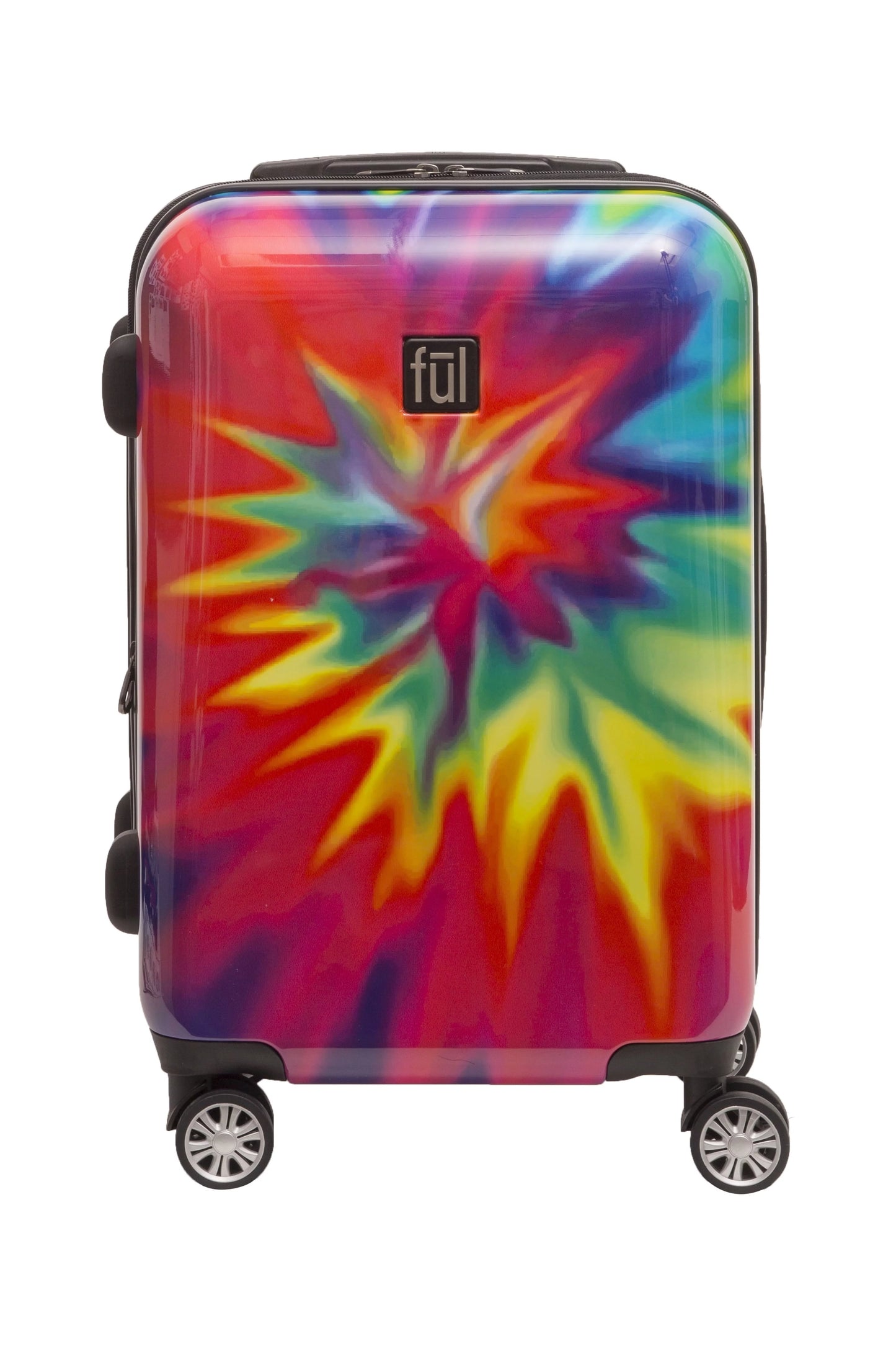 Tie 22 Suitcase Inch Rolling with Rainbow Wheels, Swirl Luggage, Hardshell Carry Tie-Dye On Dye