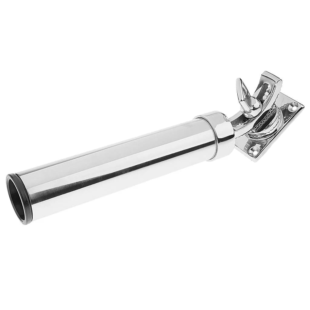 Adjustable, 316 Yacht Deck Marine Stainless Pole Holder, Mounted, Fishing Degree 360 Hardware Marine Angle Roatable, Boat Grade Rod