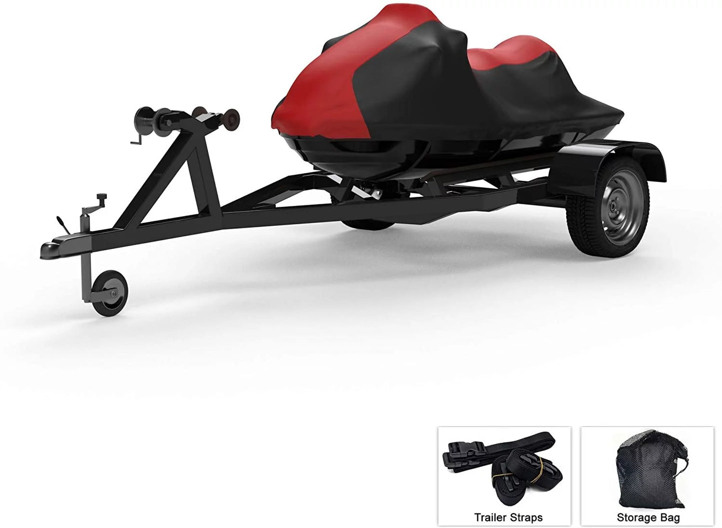 - Rain, and Color All from Covers - RED/Black - Yamaha Trailer Straps UV 2021 Storage and Protects for Bag More! Weatherproof Weather Jet EXR Trailerable - Ski Sun, Includes Rays,