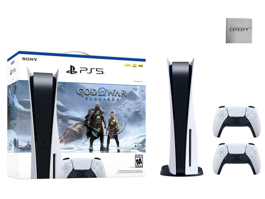 – Controller, Game PlayStation_PS5 (Disc Edition) War Additional an Ragnarök God –and of Bundle DualSense 5 Console Video Cefesfy