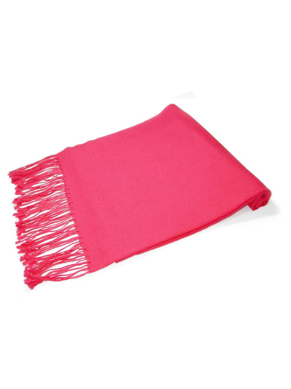 Wool Wrap Womens Pink Pashmina Biagio Solid Hot Color Shawl 100% Scarf Fuchsia