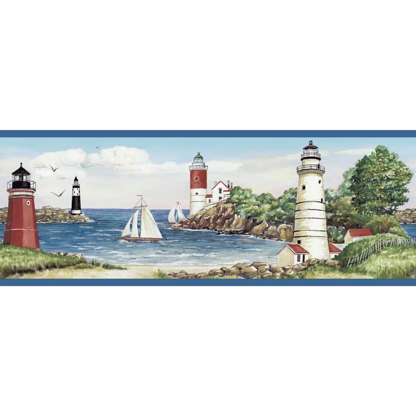 Wallcoverings Wallpaper ft. II Portfolio 15 York Lighthouse/Sailboat Border