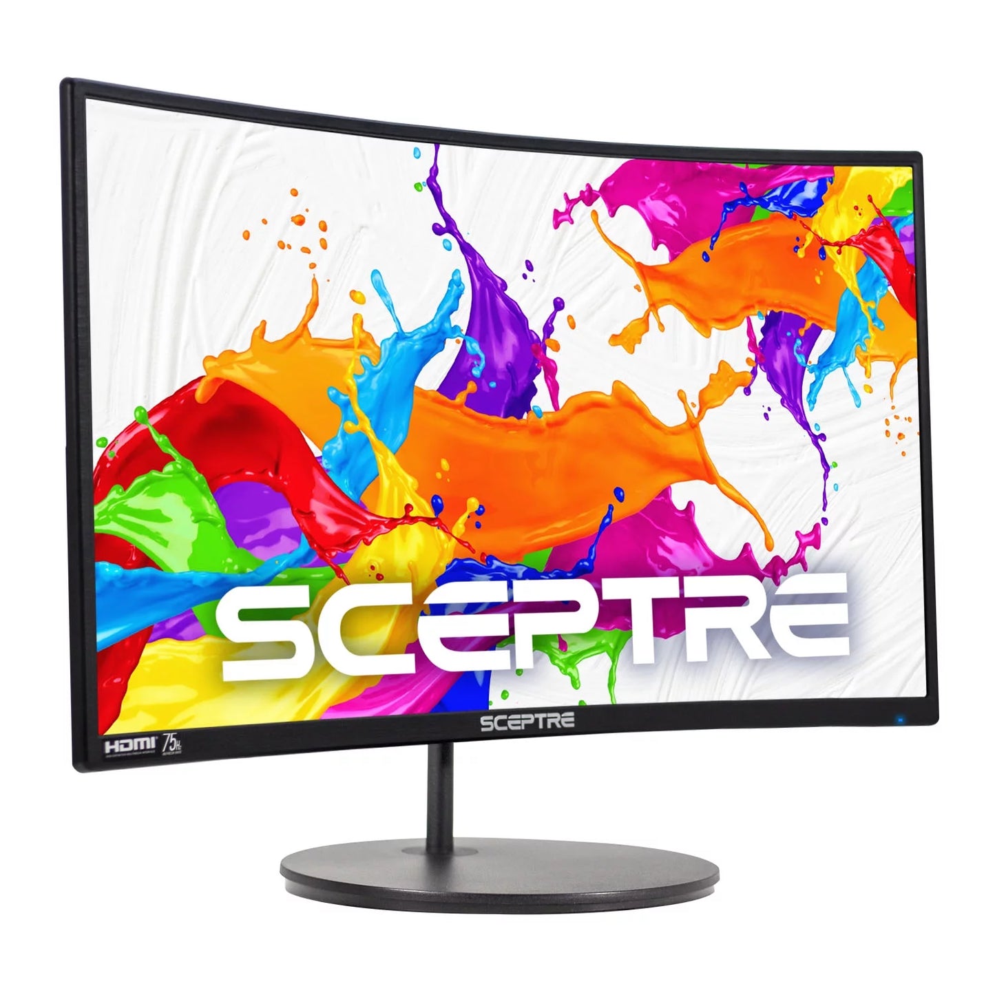 Thin Curved Speakers Monitor HD HDMI Metal Gaming Black VGA Sceptre 1080P LED DisplayPort 24" C248W-1920R Ultra 75Hz Full