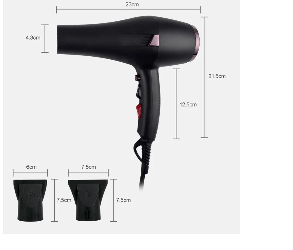 2 cold for and Concentrator Button, Hair Women, Dryer, Heat Cool for Settings, CONFU and Ionic Shinier Results, 3 Shot Dryers Hair 2400W hot Nozzle Function Dryer, air Speed