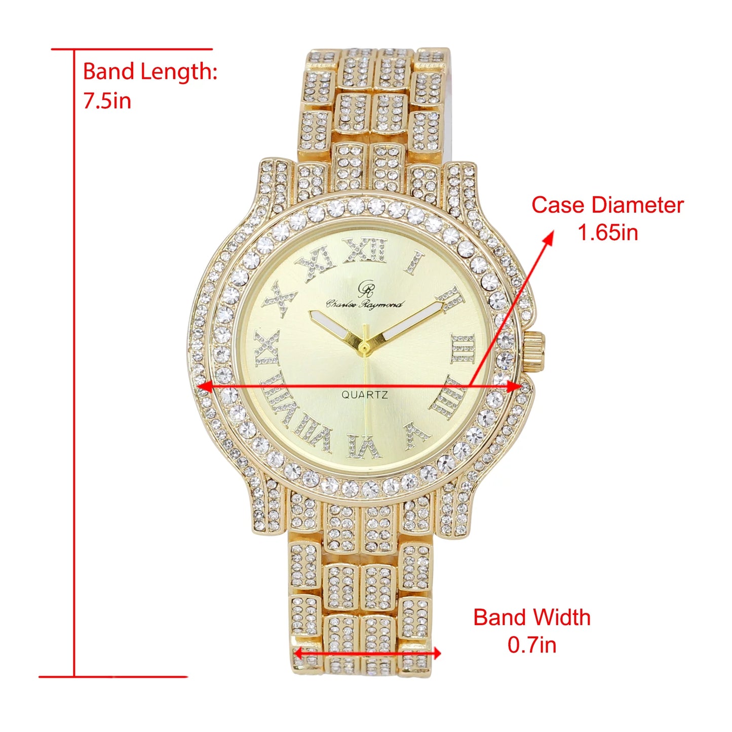 Timeless (L0504LA-T a blinged-Out to Beauty Out Women's Diamonds Glamour Luxury Watch, Iced and Testament Classic-GLD) Crystal True