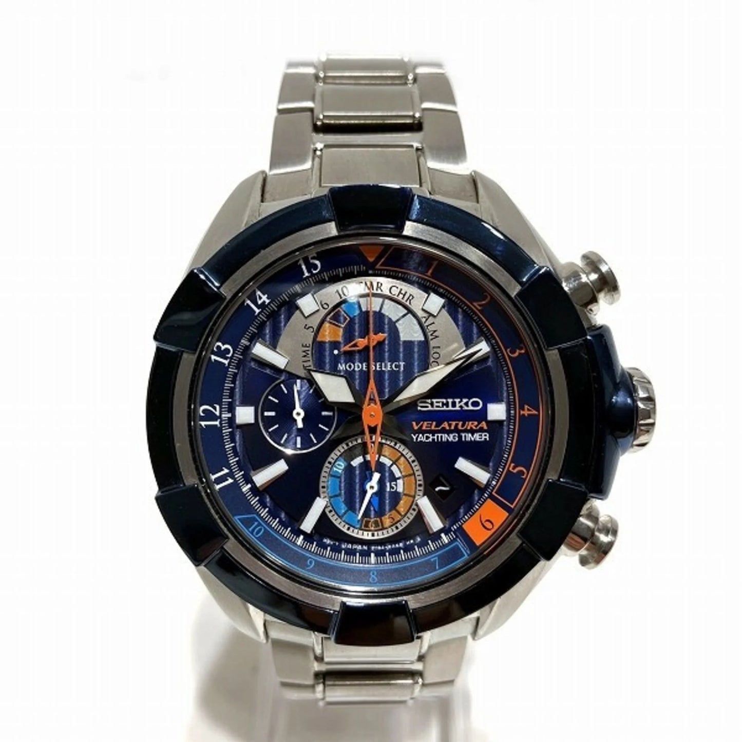 7T84-0AE0 (Like Men's New) Velatura Seiko Chronograph Pre-Owned Timer Quartz Yachting Watch